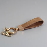 Suede Car Key Chain with Anti-Lost Hardware Premium Key Fob Holder Auto Interior Accessory Durable Metal Key Ring