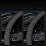 Genuine Leather Car Steering Wheel Cover | Four Seasons Universal Non-Slip Grip