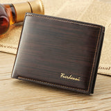 Sleek Glossy Leather Short Wallet for Men | Stylish & Compact Design
