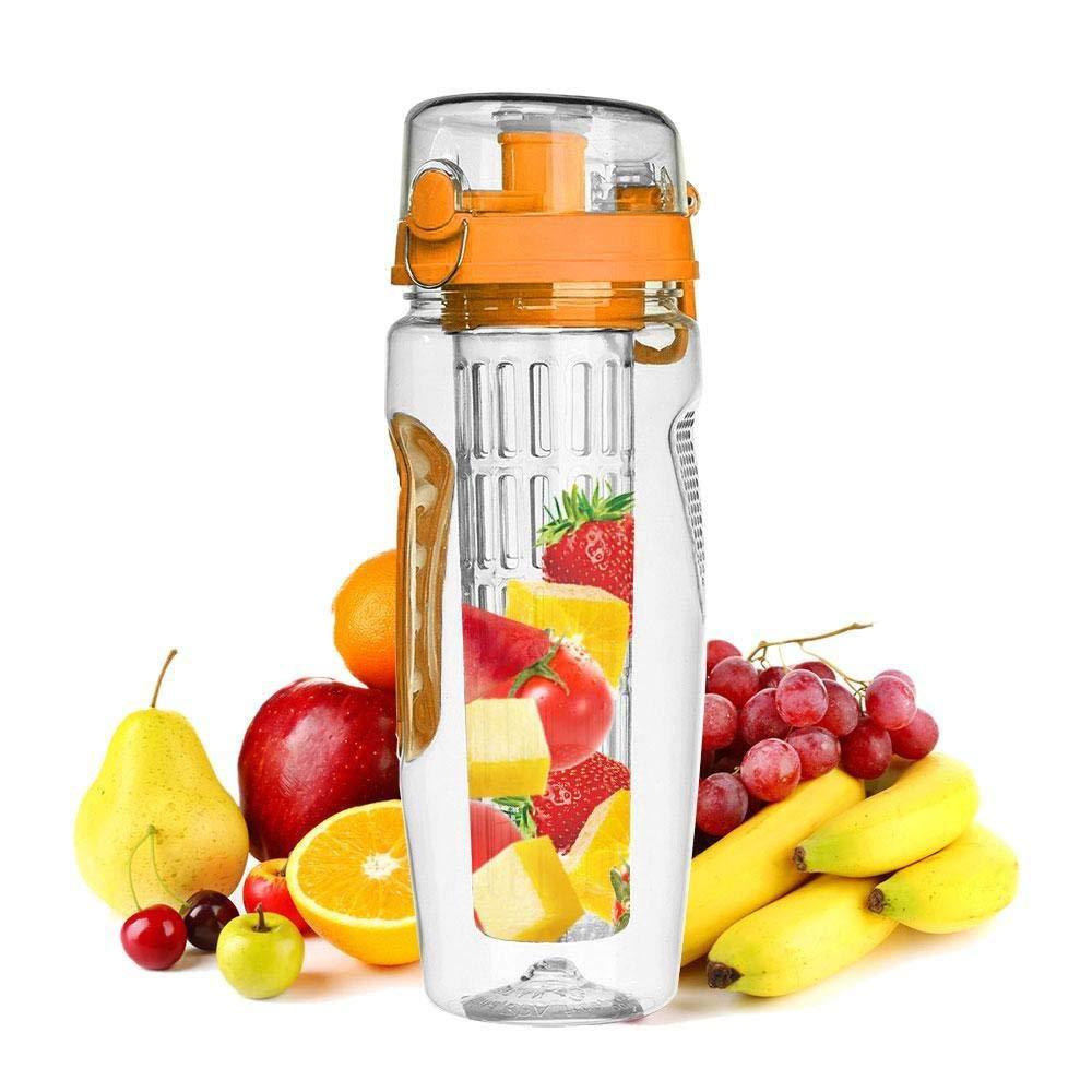 32Oz Fruit Infuser Water Bottle BPA Free Plastic Sport Drink Bottle Leakproof Water Fruit Infusing Shaker Large Capacity Juice
