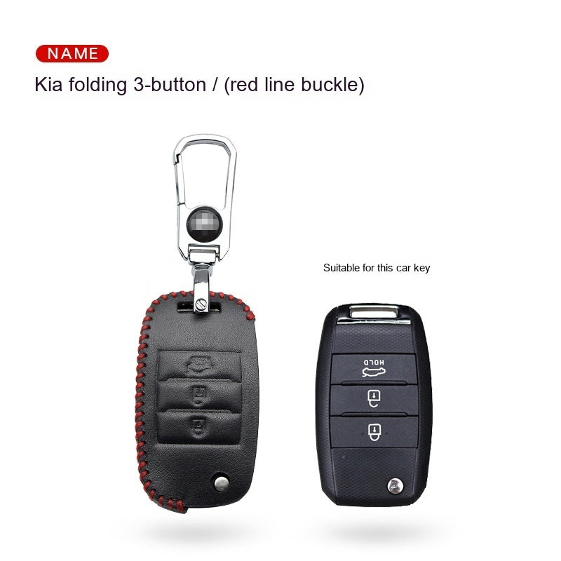 Genuine Leather Car Key Fob Cover | Premium Real Leather Protective Case