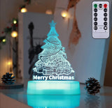 Christmas Decoration 3D Lamp Acrylic LED Night Light New Year Valentines Day Kids Gift Festive Christmas Ornaments Table Decor