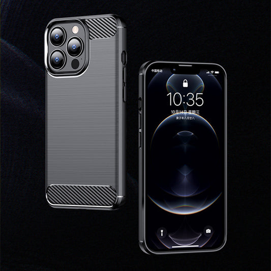 Durable Soft Shell Phone Case | Carbon Fiber Texture Anti-Shock Cover