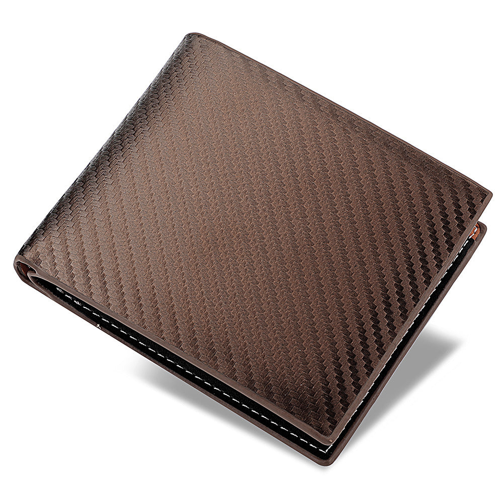 Genuine Carbon Fiber Wallet for Men | RFID Blocking Card Holder & Zipper Security