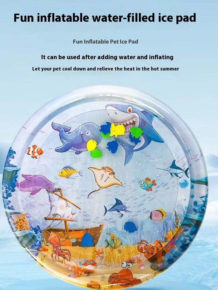 Summer Cooling Pet Water Bed Cushion Ice Pad Dog Sleeping Square Mat Kennel Cool Cold Mat for Puppy Dogs & Cats Self-Cooling