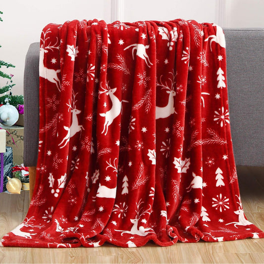 Christmas Style Blanket Cozy Holiday Gift for Home Festive Winter Throw Xmas Decor