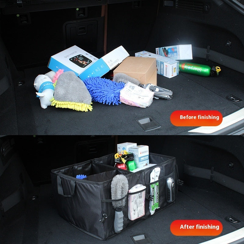 Foldable Car Trunk Organizer Box | Collapsible Storage for Car Supplies