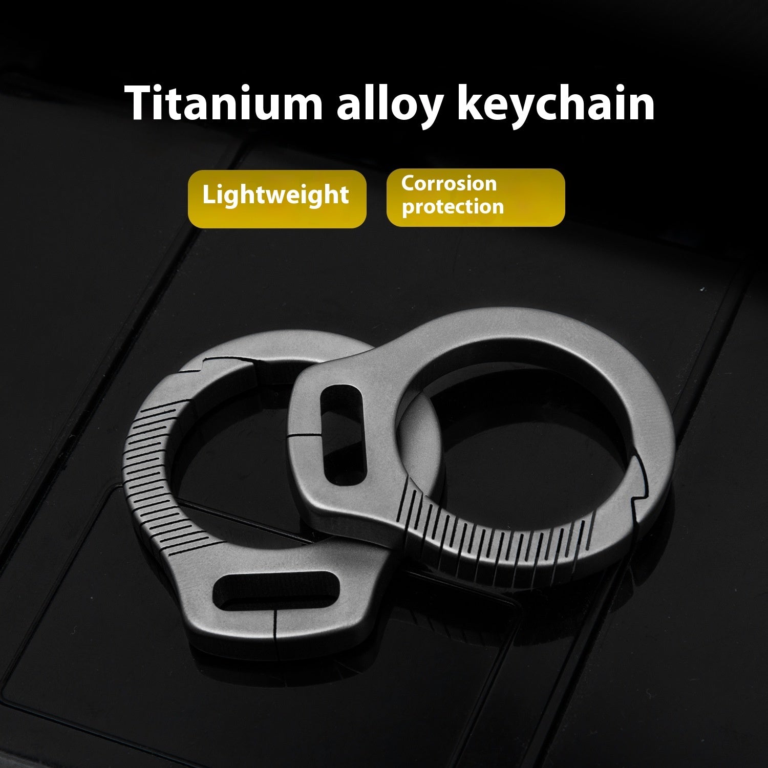 Titanium Alloy Car Keychain EDC Gadget Key Ring Durable Metal Key Fob Holder Pocket Multi-Tool Accessory