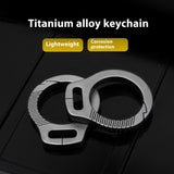 Titanium Alloy Car Keychain EDC Gadget Key Ring Durable Metal Key Fob Holder Pocket Multi-Tool Accessory