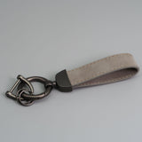 Suede Car Key Chain with Anti-Lost Hardware Premium Key Fob Holder Auto Interior Accessory Durable Metal Key Ring