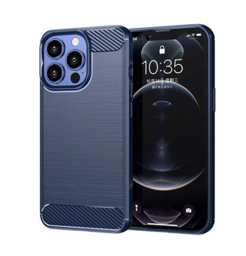Durable Soft Shell Phone Case | Carbon Fiber Texture Anti-Shock Cover