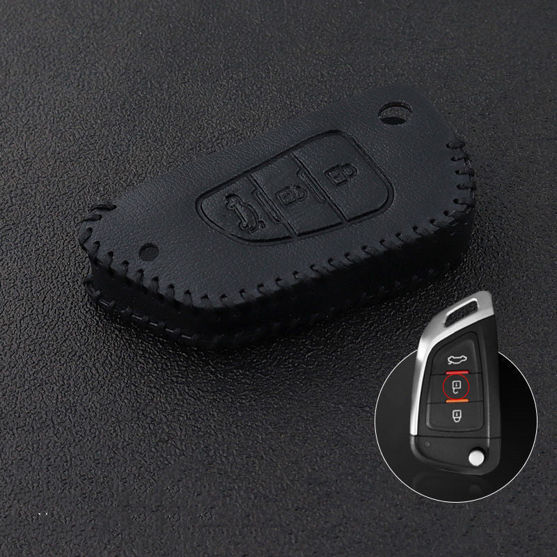 Customizable Genuine Leather Car Key Cover | DIY Modification Key Fob Case