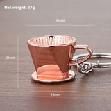 Metal 3D Coffee Keychain Durable Zinc Alloy Car Key Pendant Espresso Machine Replica Unique Coffee Lover Gift
