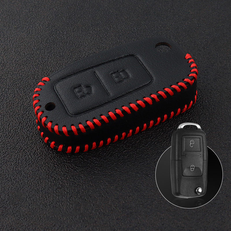 Customizable Genuine Leather Car Key Cover | DIY Modification Key Fob Case