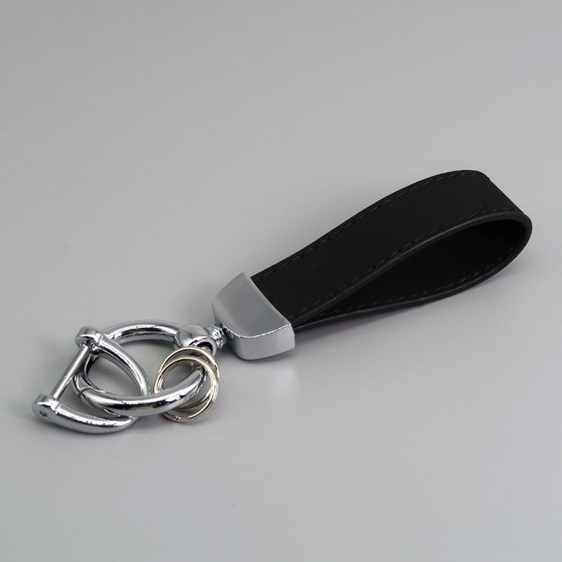 Suede Car Key Chain with Anti-Lost Hardware Premium Key Fob Holder Auto Interior Accessory Durable Metal Key Ring