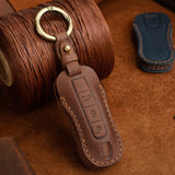 Authentic Leather Retro Key Cover | Vintage Style Key Fob Bag Buckle
