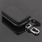 Genuine First Layer Leather Car Key Case | Luxury Litchi Grain Key Fob Cover