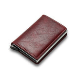 RFID Blocking Carbon Fiber Men's Wallet - Slim Aluminum Alloy Minimalist Card Holder