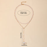 Double Layer Pearl Necklace Elegant Twin Pearl Pendant Choker Layered Dainty Jewelry for Women Minimalist Statement Accessory