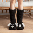 Winter Warm Cartoon Dog Socks for Women Non-slip Floor Slipper Socks Cute Plush Cozy Home Wear
