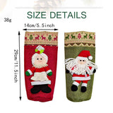 Festive Christmas Wine Bottle Cover & Gift Box Decoration Holiday Present Packaging Quick Dress Up