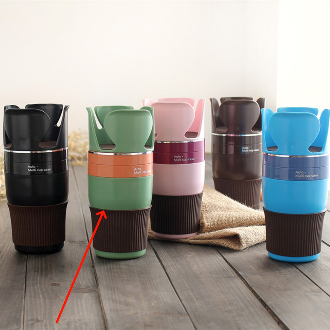 Multi-Function Car Cup Holder & Phone Mount | 2-in-1 Navigation Organizer