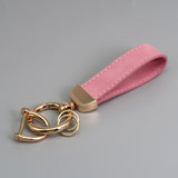 Suede Car Key Chain with Anti-Lost Hardware Premium Key Fob Holder Auto Interior Accessory Durable Metal Key Ring