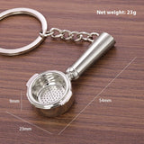 Metal 3D Coffee Keychain Durable Zinc Alloy Car Key Pendant Espresso Machine Replica Unique Coffee Lover Gift