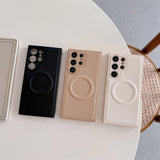 Drop-Resistant Leather Phone Case | Magnetic Attraction Protective Cover