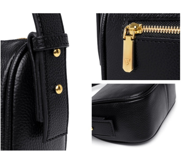 Simple Leather Crossbody Bag for Ladies | Minimalist One-Shoulder Purse